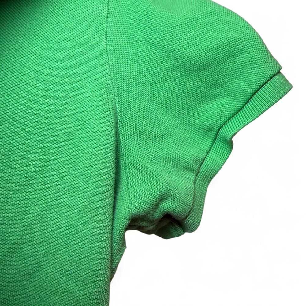 Ralph Lauren Women's Vintage Y2K 2000s Green Skinny Polo Shirt - Picture 4 of 5